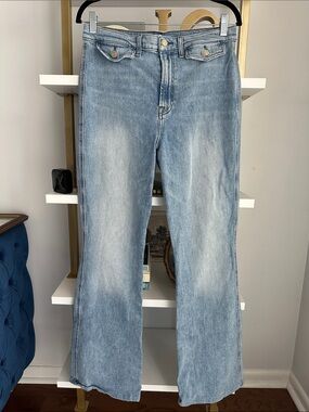 7 For All Mankind Light Blue Flared Jeans